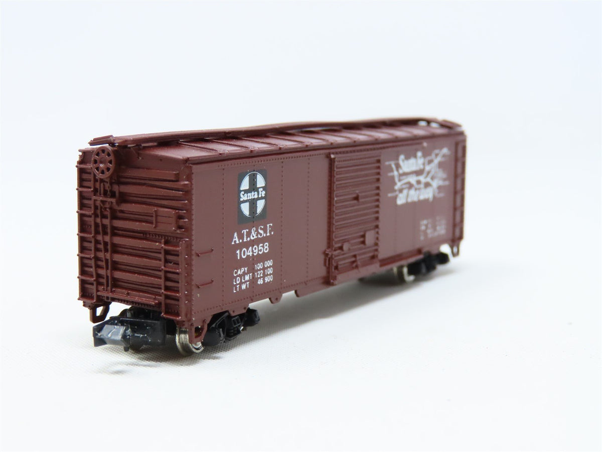 N Scale Con-Cor 0001-01003C ATSF Santa Fe Super California 40&#39; Box Car #104958