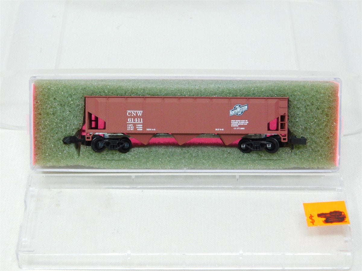 N Scale Roundhouse 8623 CNW Chicago &amp; Northwestern 3-Bay Open Hopper #61411