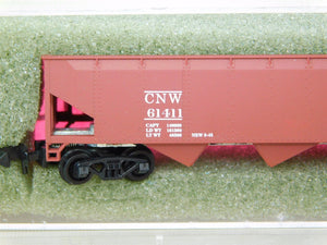 N Scale Roundhouse 8623 CNW Chicago & Northwestern 3-Bay Open Hopper #61411