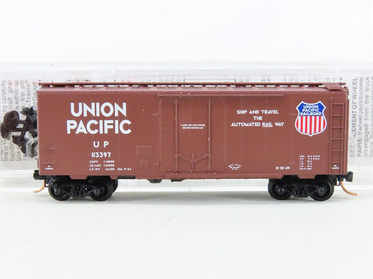 N Scale Micro-Trains MTL 21140 UP Union Pacific 40&#39; Plug Door Box Car #113397