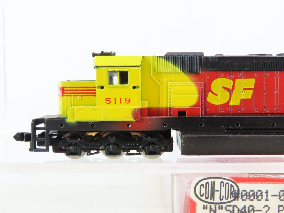 N Scale Con-Cor 0001-002612 SPSF &quot;Kodachrome&quot; EMD SD40-2 Diesel Locomotive #5119