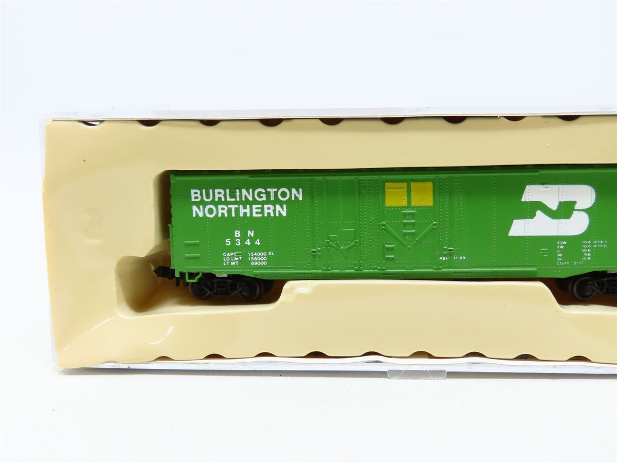 N Scale Con-Cor 0001-01681M BN Burlington Northern 50&#39; Box Car #5344