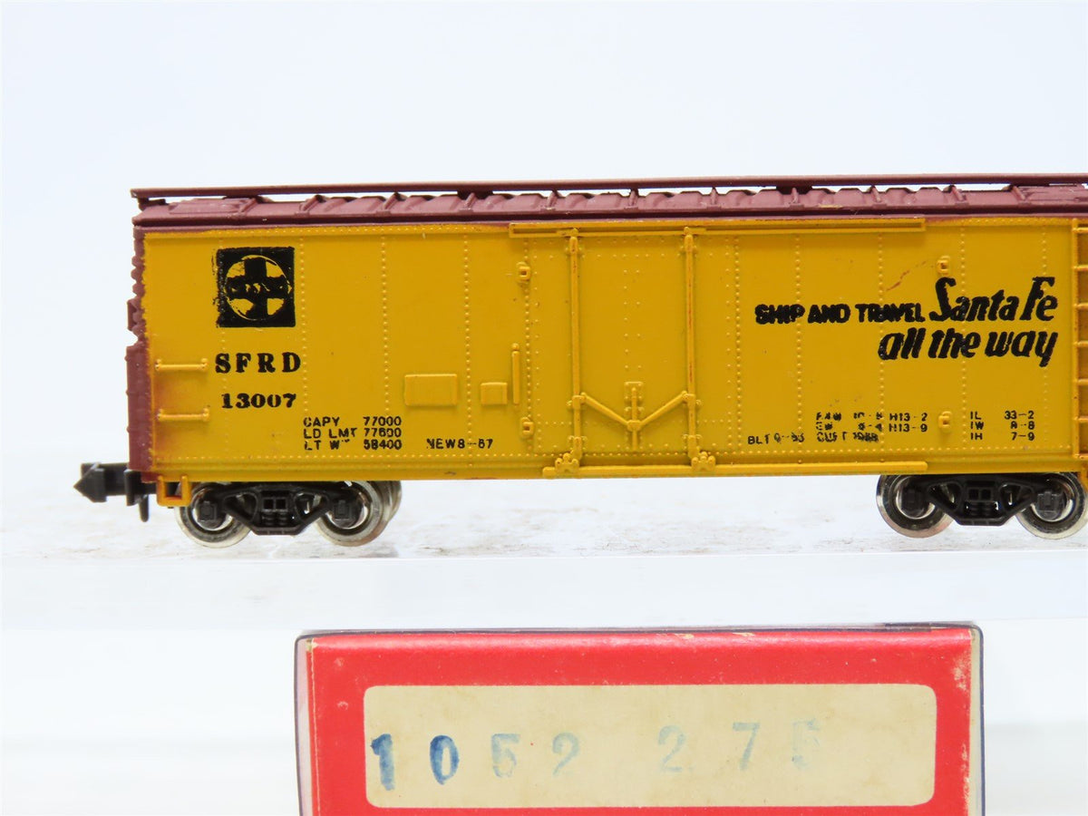 N Scale Con-Cor 1052-275 SFRD Santa Fe &quot;All The Way&quot; Refrigerator Car #13007