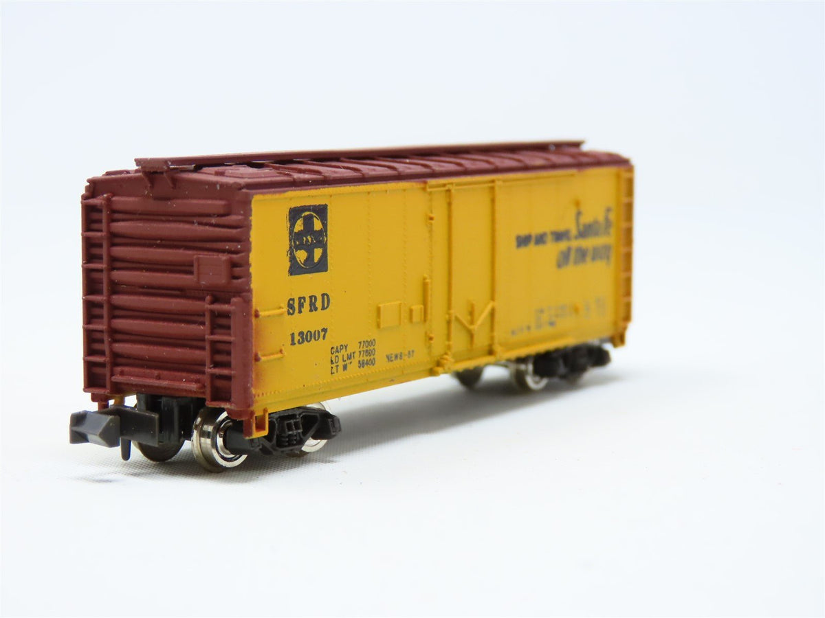 N Scale Con-Cor 1052-275 SFRD Santa Fe &quot;All The Way&quot; Refrigerator Car #13007