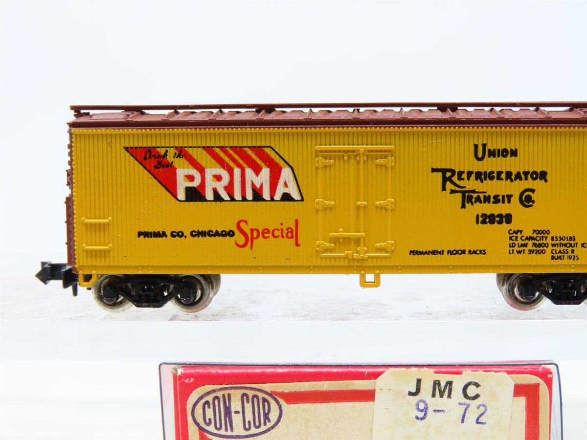 N Scale Con-Cor URTC Union Refrigerator Transit Co. Prima Wood Reefer #12939