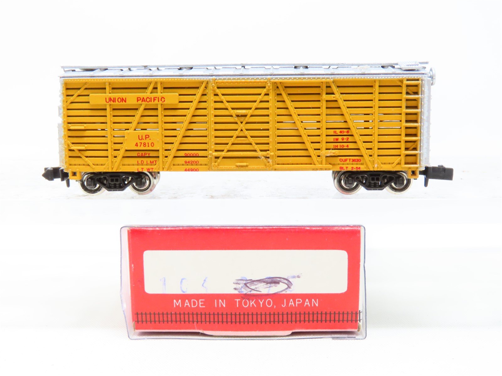 N Scale Con-Cor UP Union Pacific 40' Cattle Car #47810