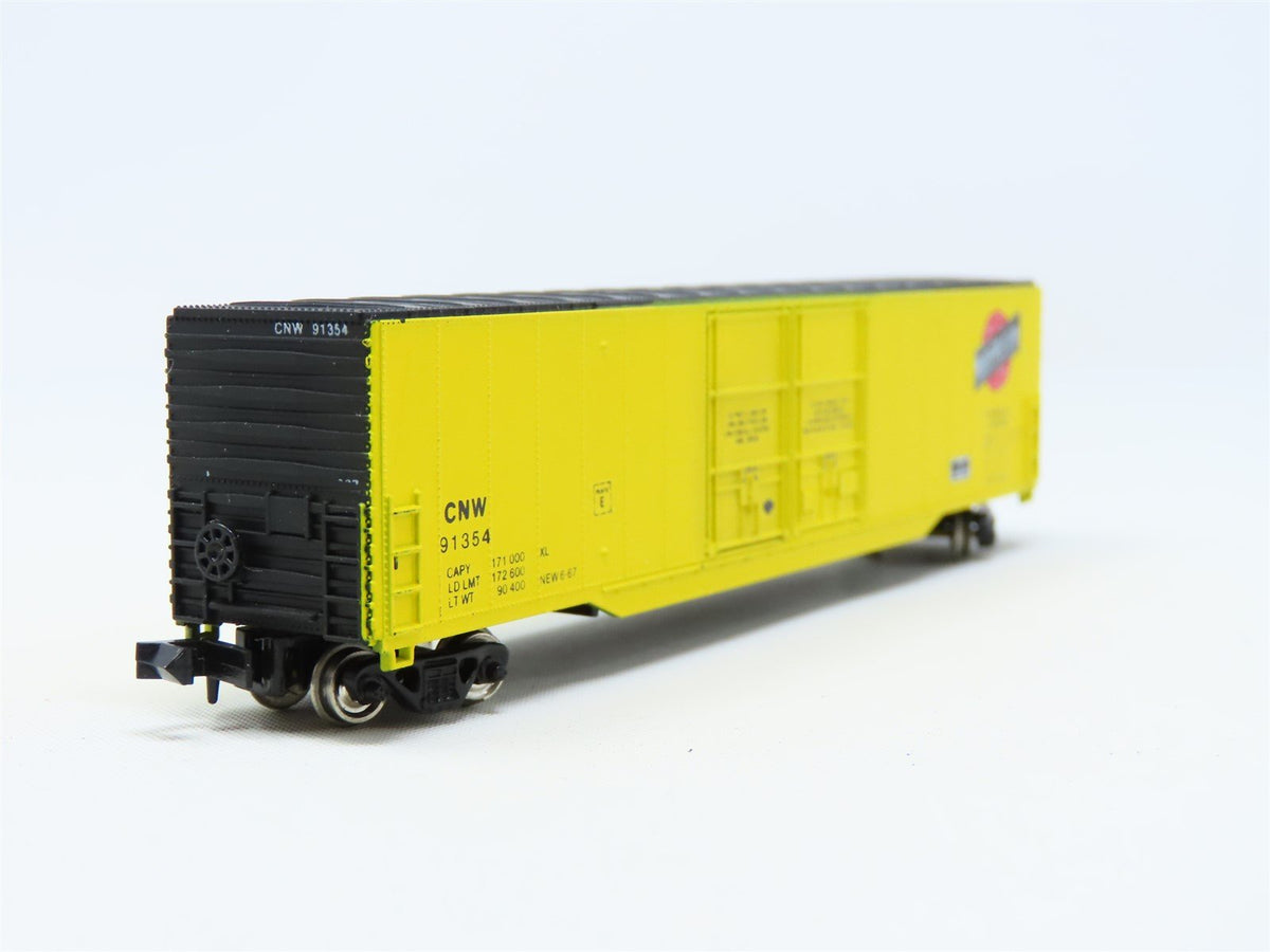 N Scale Con-Cor 001-557002-3 CNW Chicago North Western 60&#39; Boxcar #91354