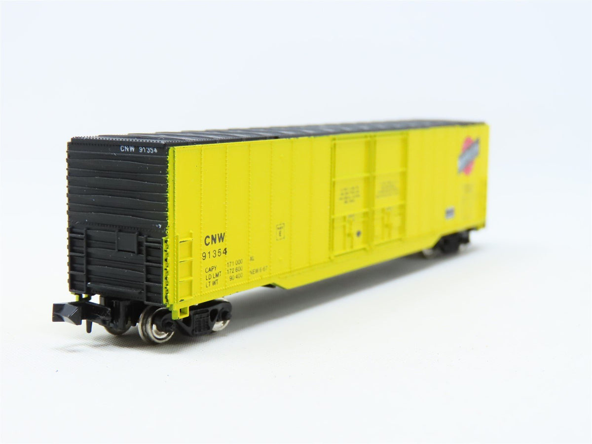 N Scale Con-Cor 001-557002-3 CNW Chicago North Western 60&#39; Boxcar #91354