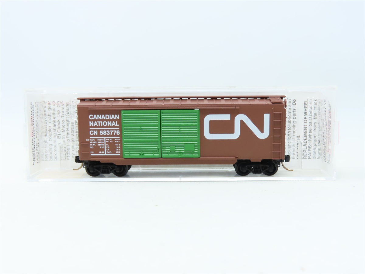 N Micro-Trains MTL #23070 CN Canadian National 40&#39; Double Door Box Car #583776