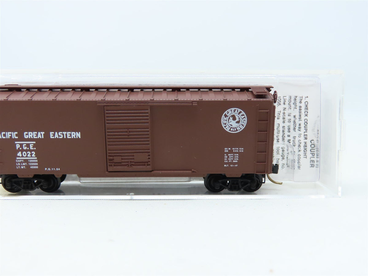 N Micro-Trains MTL 20970 PGE Pacific Great Eastern 40&#39; Single Door Box Car #4022