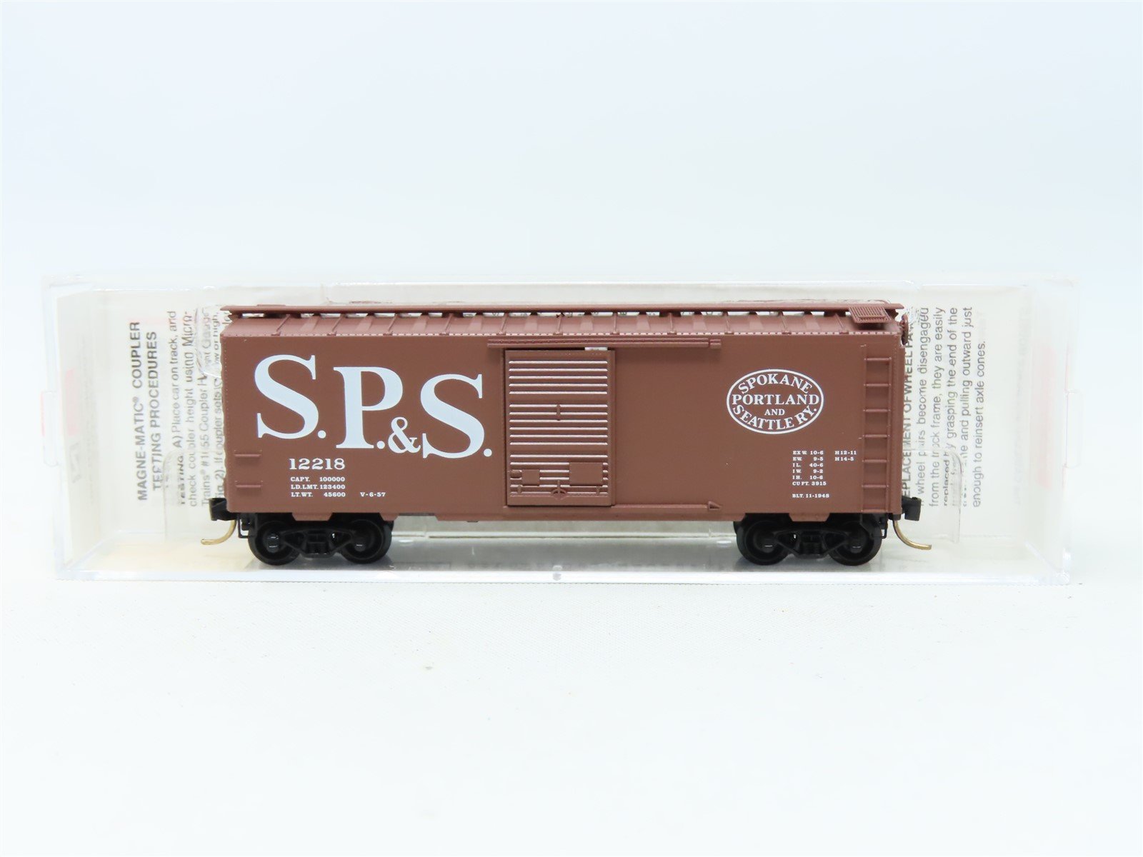 N Scale Micro-Trains MTL 20850 SP&S Spokane Portland & Seattle 40' Boxcar #12218