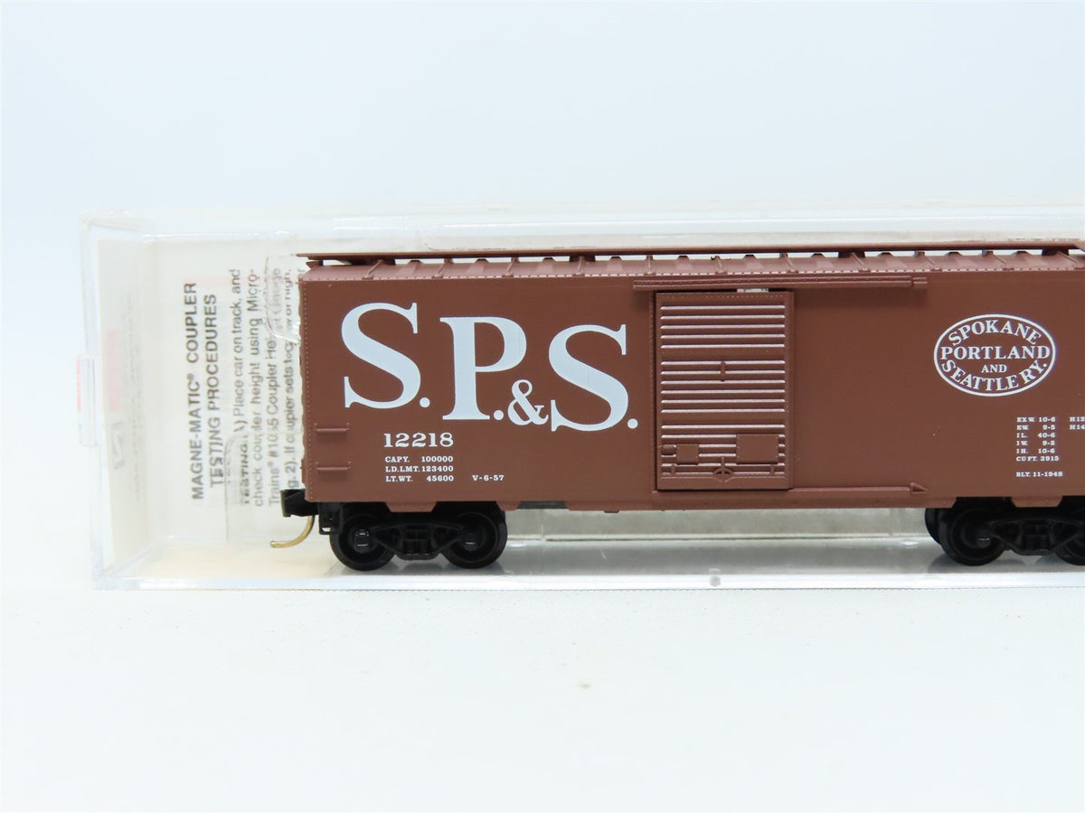 N Scale Micro-Trains MTL 20850 SP&amp;S Spokane Portland &amp; Seattle 40&#39; Boxcar #12218