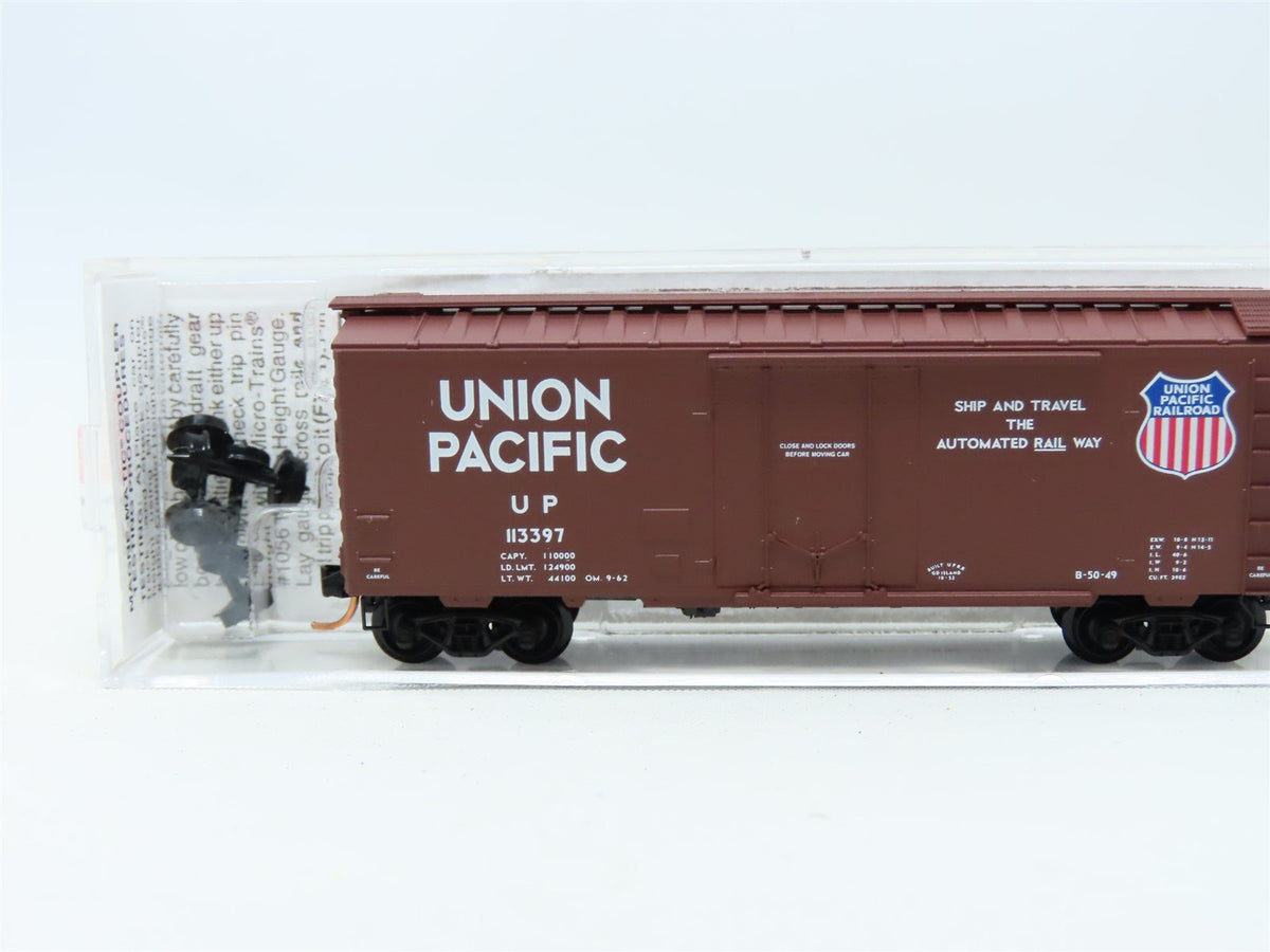 N Scale Micro-Trains MTL 21140 UP Union Pacific 40&#39; Plug Door Box Car #113397