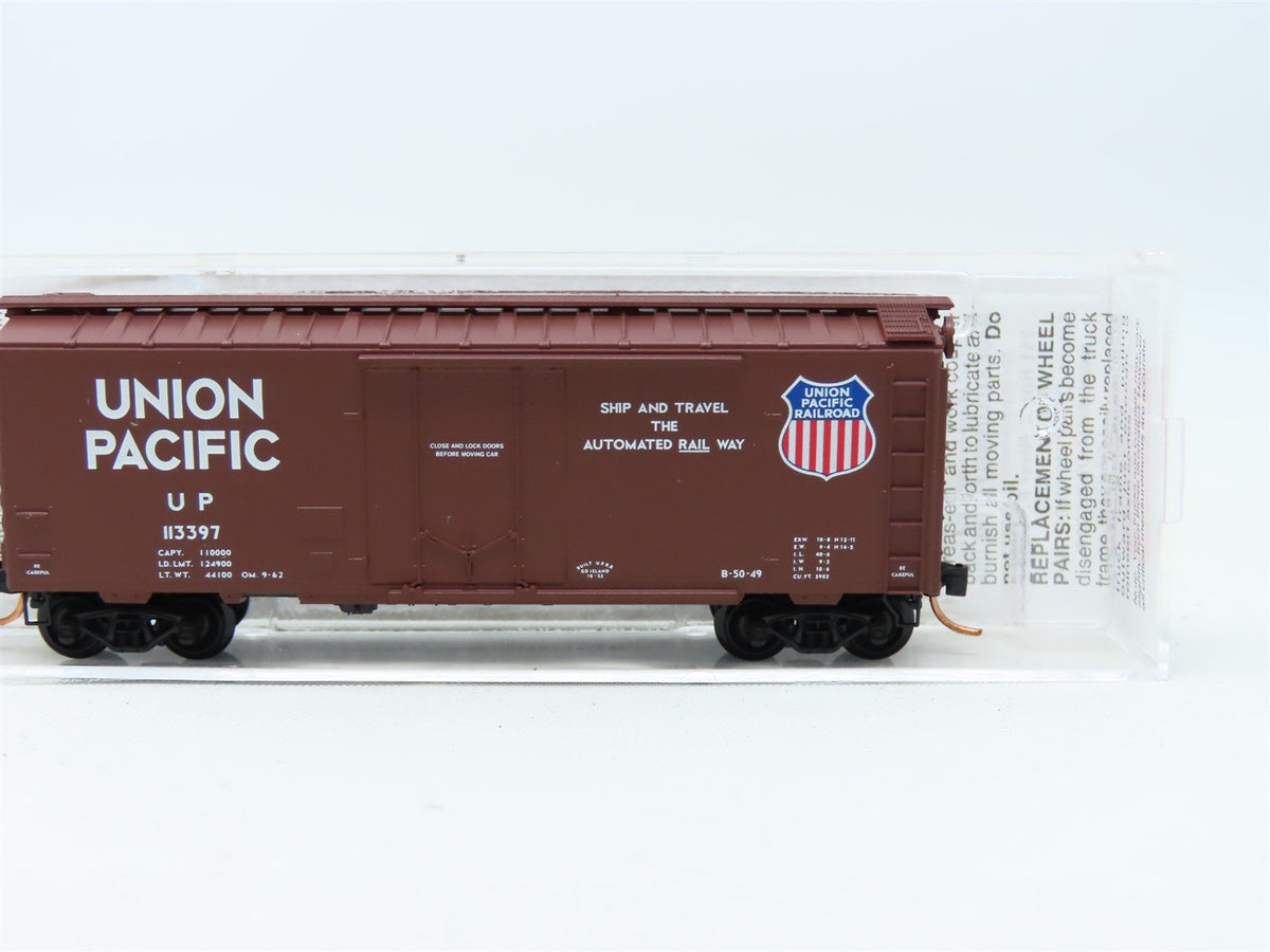 N Scale Micro-Trains MTL 21140 UP Union Pacific 40&#39; Plug Door Box Car #113397