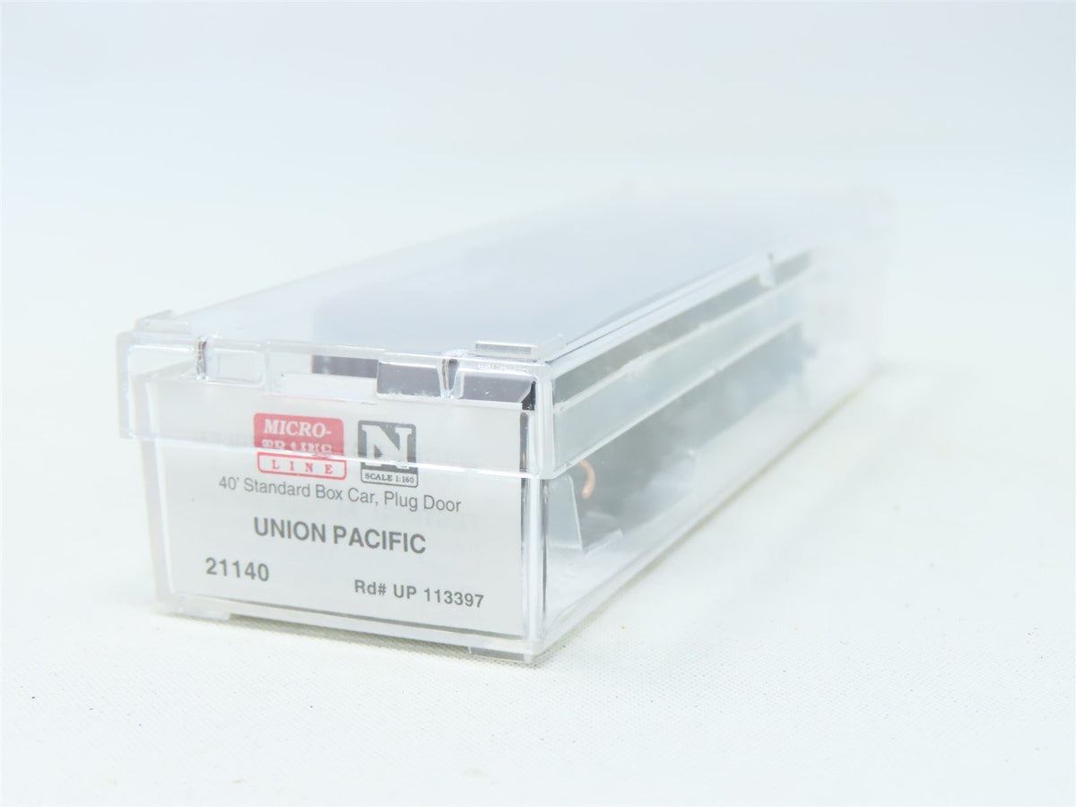 N Scale Micro-Trains MTL 21140 UP Union Pacific 40&#39; Plug Door Box Car #113397