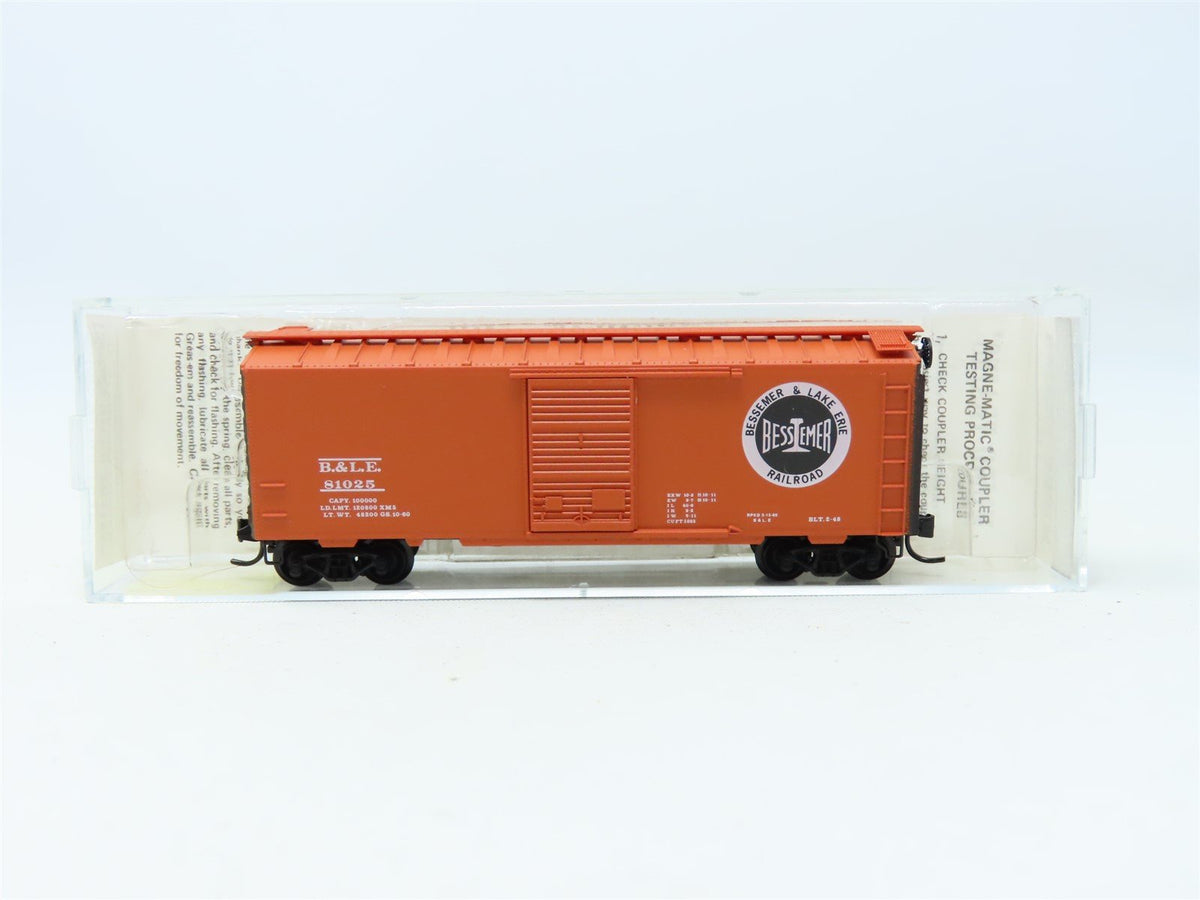 N Kadee Micro-Trains MTL #20940 B&amp;LE Bessemer &amp; Lake Erie 40&#39; Box Car #81025