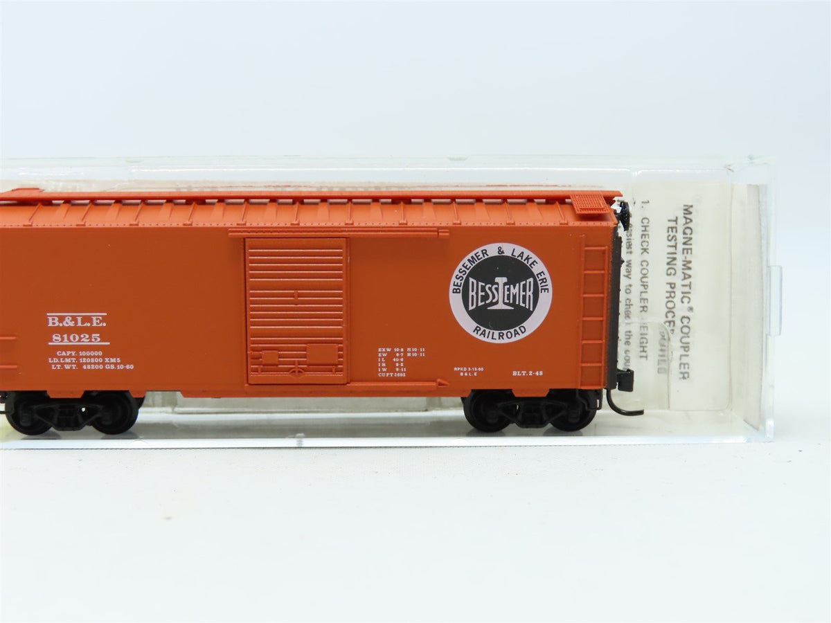 N Kadee Micro-Trains MTL #20940 B&amp;LE Bessemer &amp; Lake Erie 40&#39; Box Car #81025