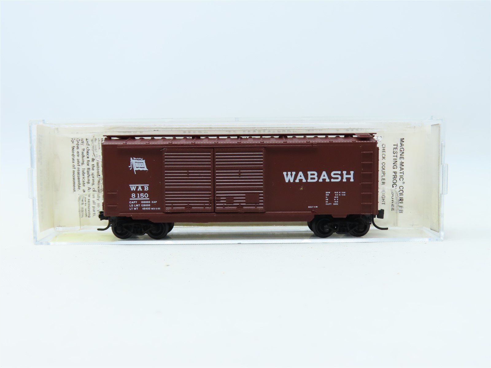 N Kadee Micro-Trains MTL #23130 WAB Wabash 40' Double Door Box Car #8150