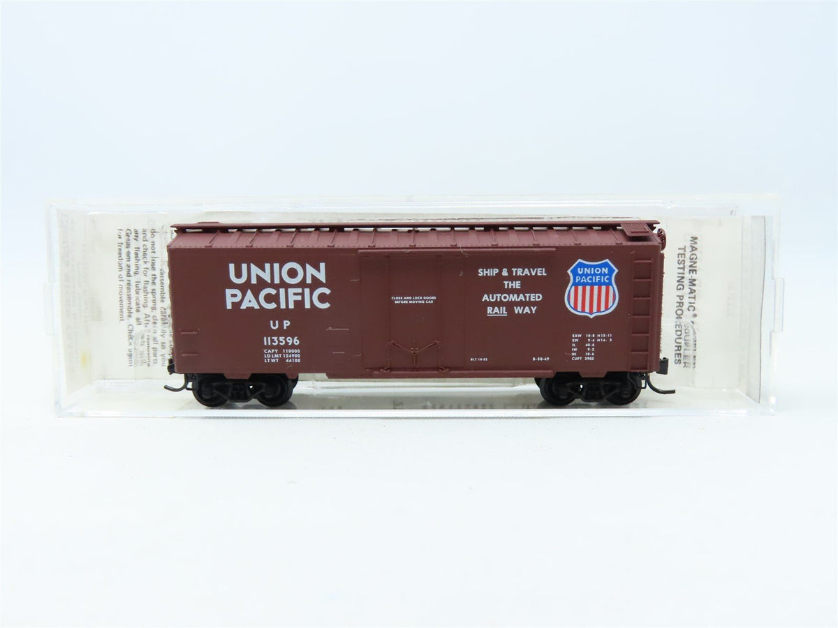 N Kadee Micro-Trains MTL 21140 UP Union Pacific 40&#39; Plug Door Box Car #113596