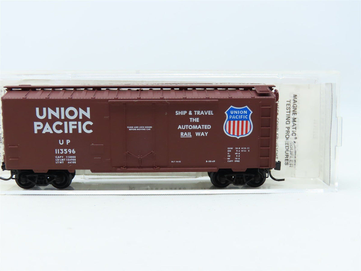 N Kadee Micro-Trains MTL 21140 UP Union Pacific 40&#39; Plug Door Box Car #113596