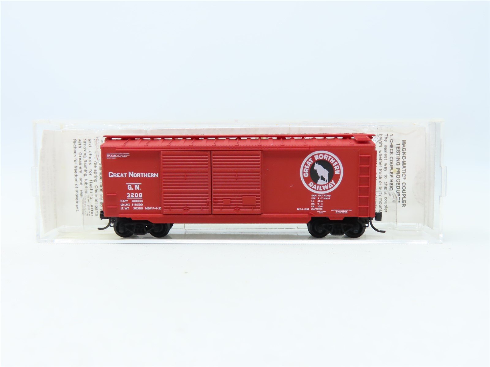 N Scale Kadee Micro-Trains MTL #23060 GN Great Northern 40' Box Car #3208