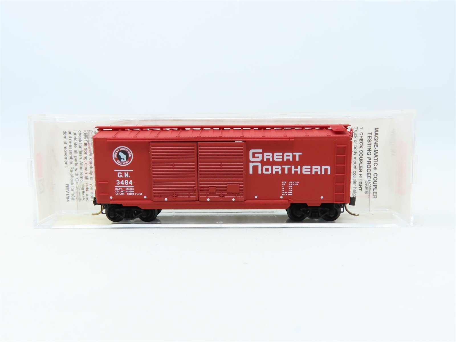 N Micro-Trains MTL #23210 GN Great Northern "Circus Train Car" 40' Box Car #3484