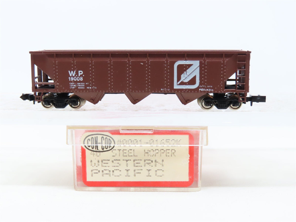 N Scale Con-Cor 0001-01652K WP Western Pacific 40&#39; Steel Hopper #19008