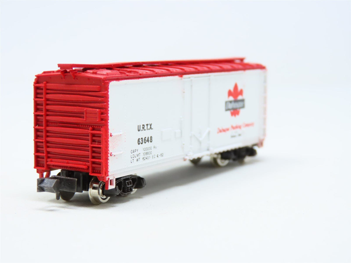 N Scale Con-Cor 1051-M URTX Dubuque Packing Company 40&#39; Reefer Car #63648