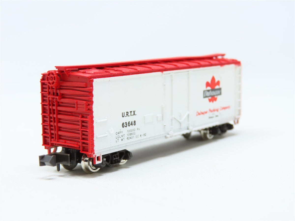 N Scale Con-Cor 1051-M URTX Dubuque Packing Company 40&#39; Reefer Car #63648