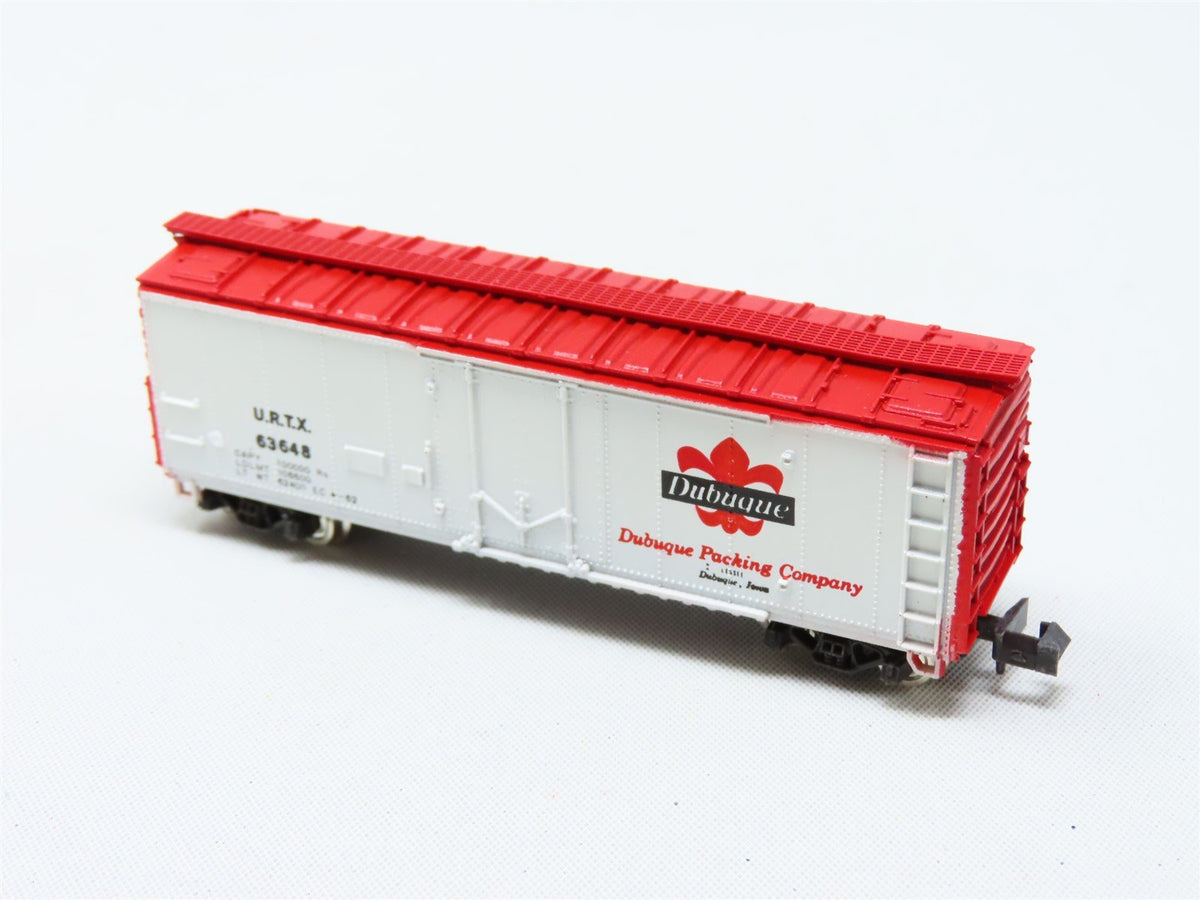 N Scale Con-Cor 1051-M URTX Dubuque Packing Company 40&#39; Reefer Car #63648