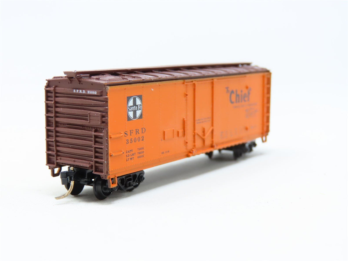 N Scale Con-Cor 0001-008850-5 SFRD Santa Fe &quot;The Chief&quot; 40&#39; Reefer Car #35002