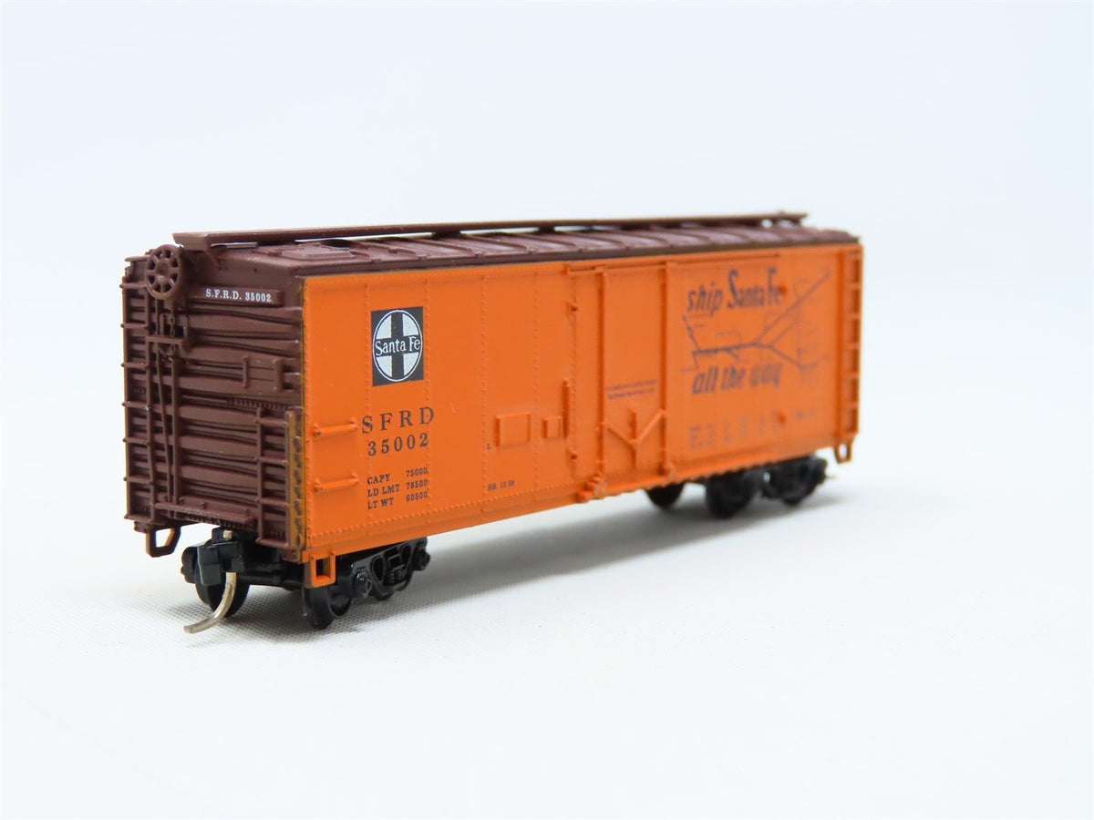 N Scale Con-Cor 0001-008850-5 SFRD Santa Fe &quot;The Chief&quot; 40&#39; Reefer Car #35002