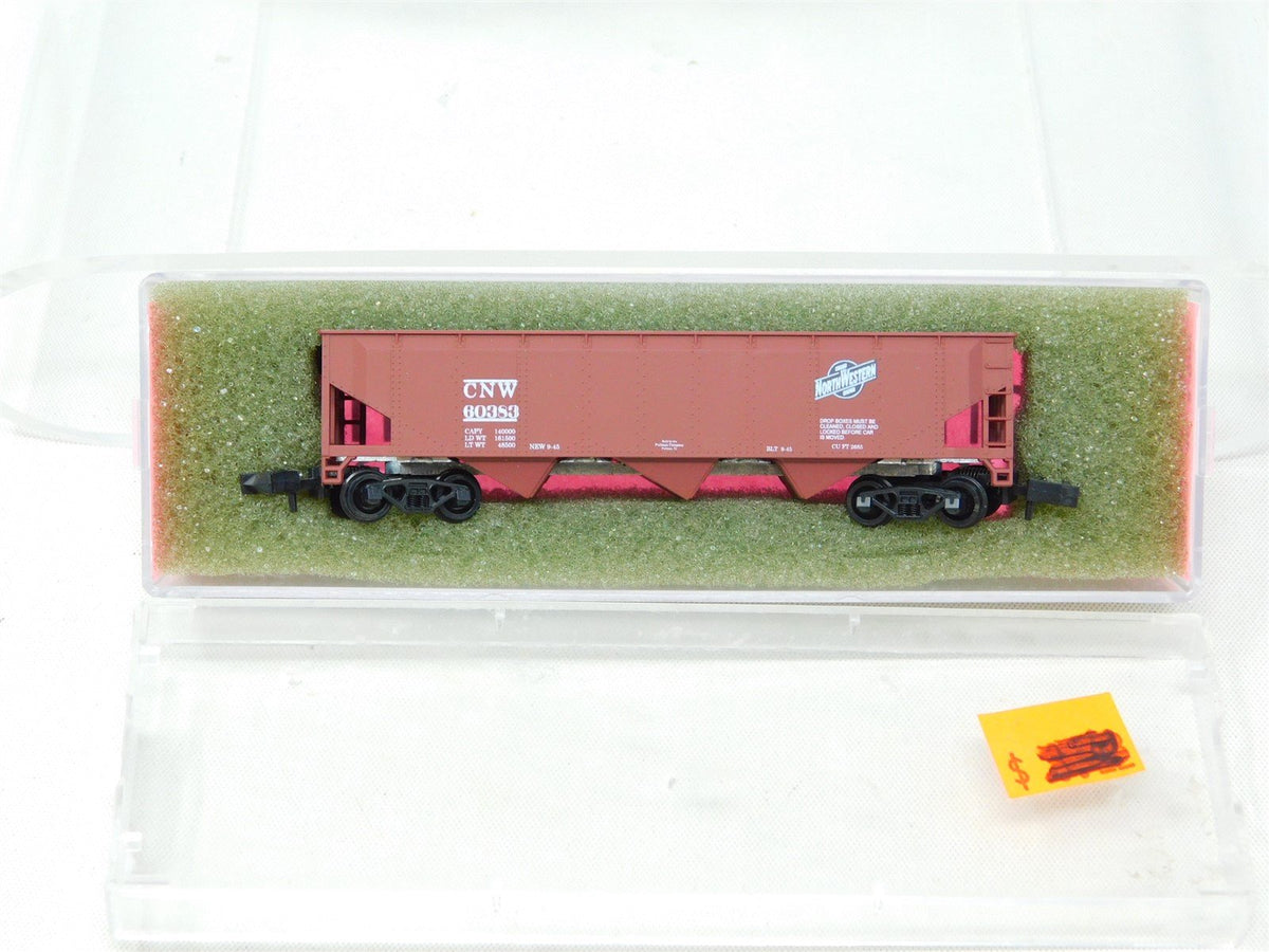 N Scale Roundhouse 8623 CNW Chicago North Western 40&#39; 3-Bay Open Hopper #60383