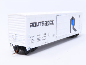 N Scale Roundhouse 8832 CNW Route Rock 50' Single Door Box Car #718102