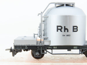 HOm Scale Bemo 2252-102 RhB Rhaetian Railway Single-Silo Tank Car #8002