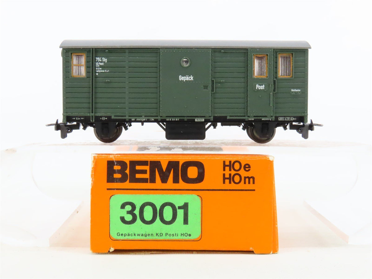 HOe Scale Bemo 3001 DB German Postal Baggage Passenger Car #794