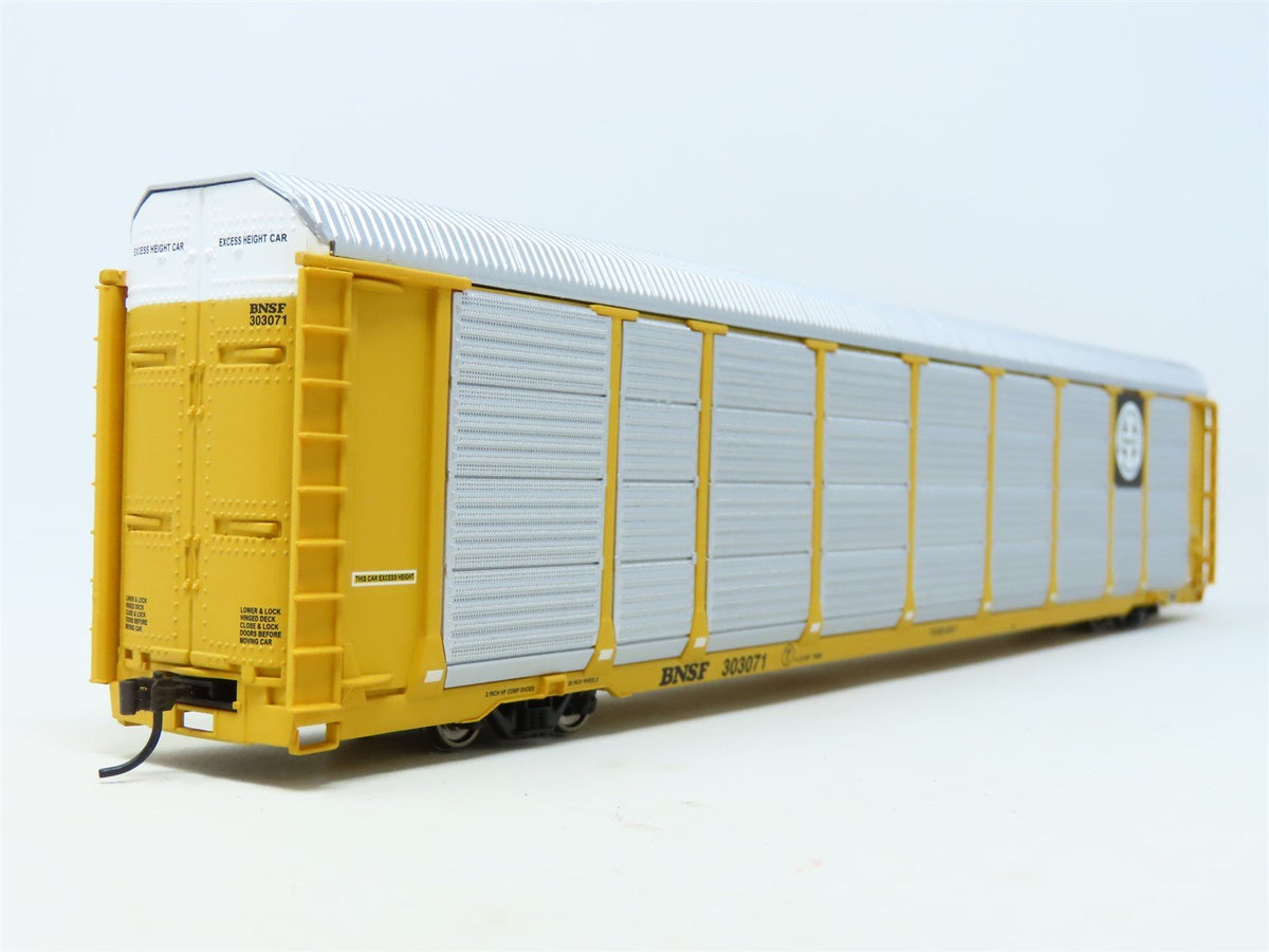HO Walthers Gold Line 932-24874 BNSF (B&amp;W Logo) 89&#39; Tri-Level Auto Carrier 2-Pk