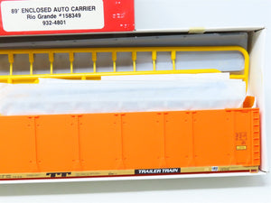 HO Scale Walthers Kit 932-4801 TTGX Rio Grande 89' Enclosed Auto Carrier #158349