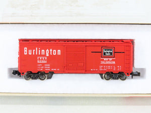 N Scale Con-Cor 1004 CB&Q Burlington Route Single Door Box Car #62984