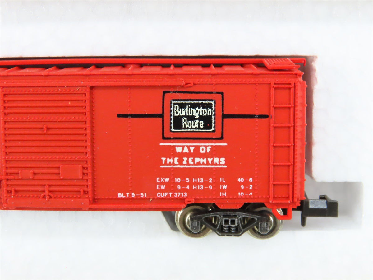 N Scale Con-Cor 1004 CB&amp;Q Burlington Route Single Door Box Car #62984