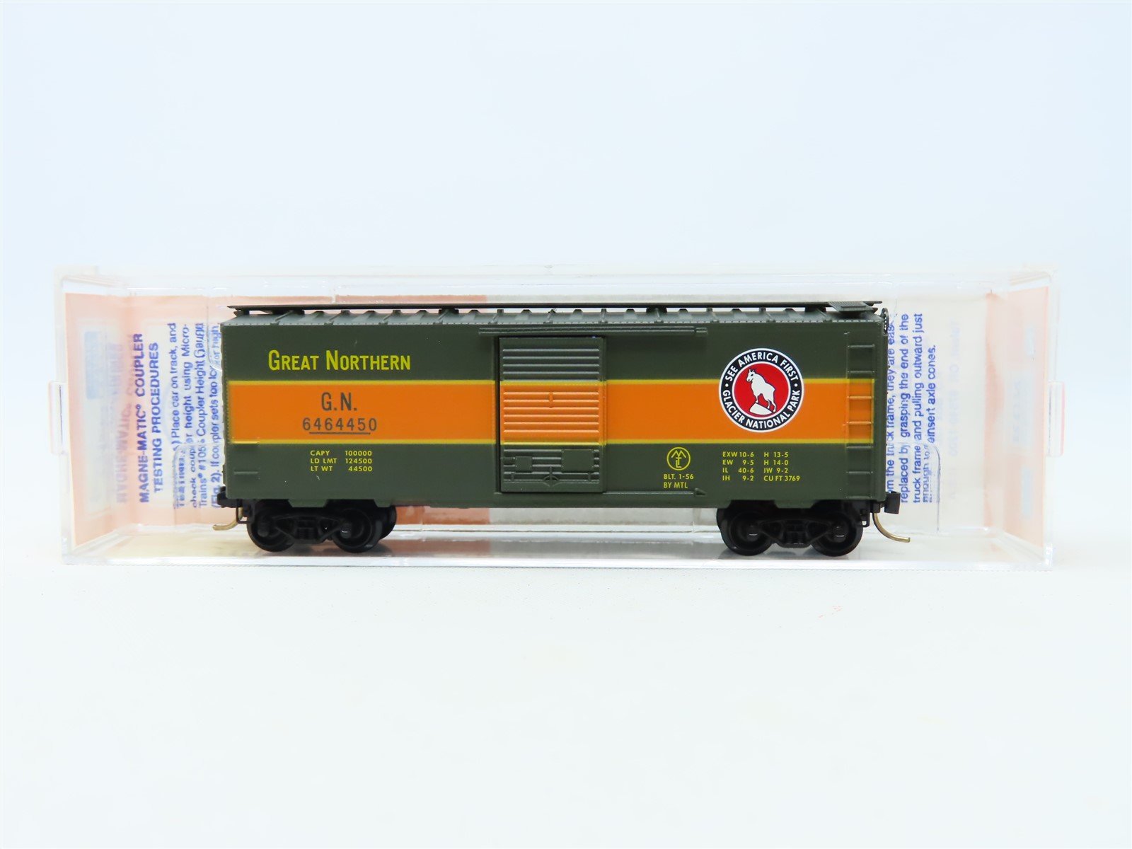 N Scale Micro-Trains MTL Lowell Smith 6464-450 GN Great Northern Boxcar #6464450