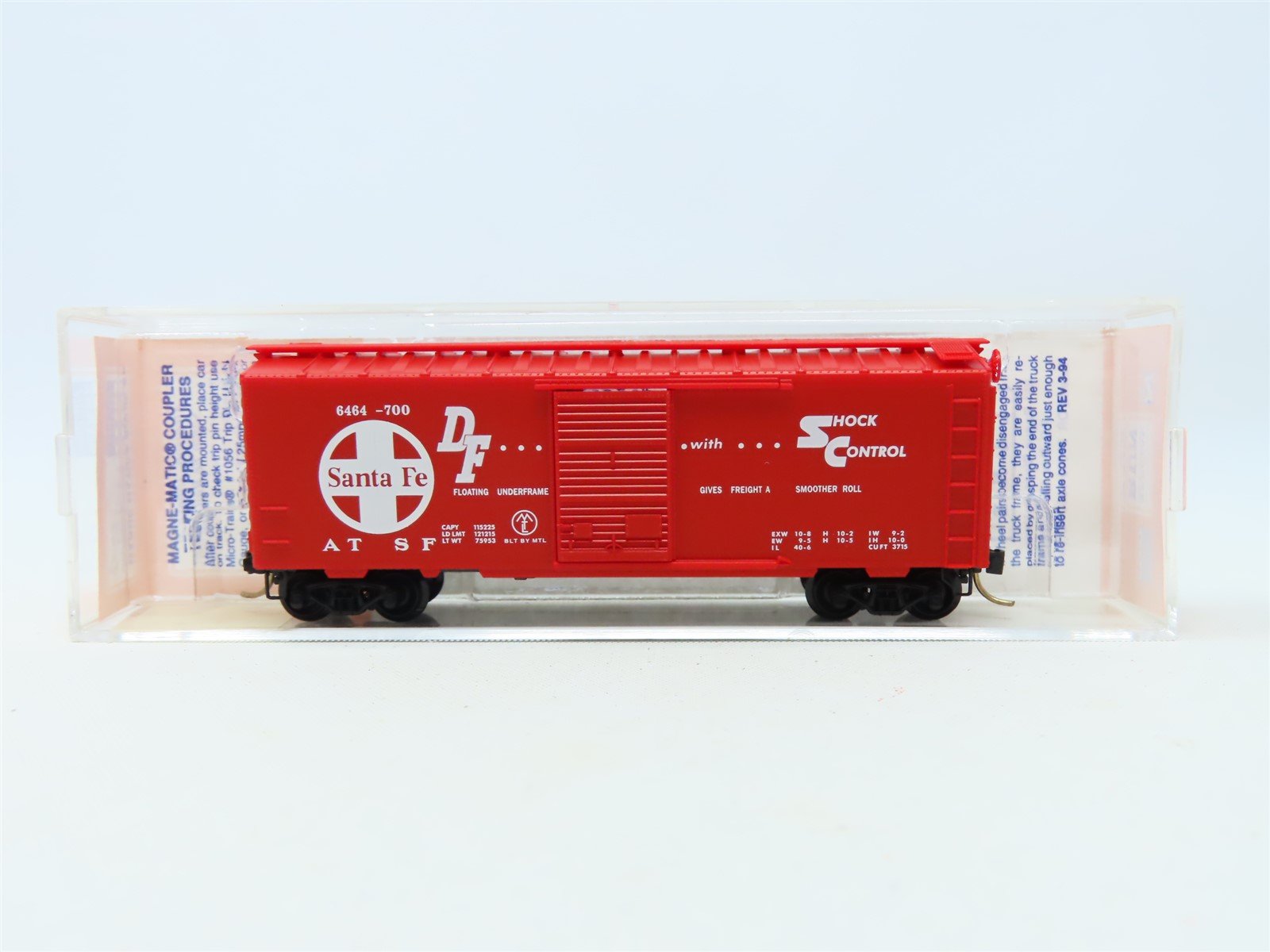 N Scale Micro-Trains MTL Lowell Smith 6464-700 ATSF Santa Fe Boxcar #6464700