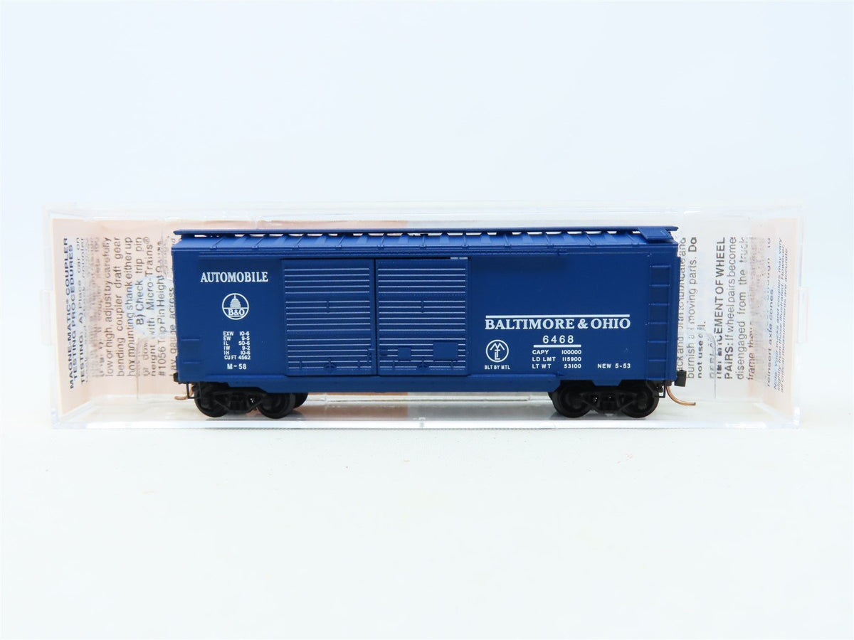 N Scale Micro-Trains MTL Lowell Smith 6468 B&amp;O Baltimore &amp; Ohio Boxcar #6468