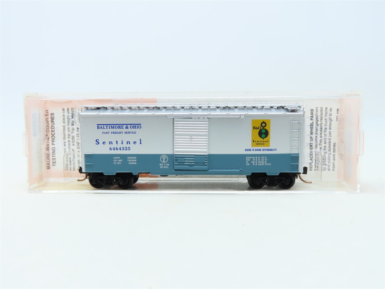 N Scale Micro-Trains MTL Lowell Smith 6464-325 B&O Sentinel Boxcar #6464325