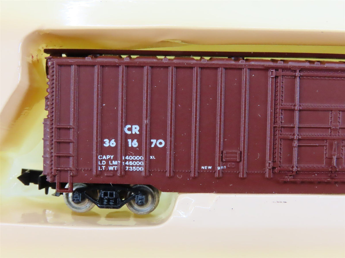 N Scale Con-Cor 0001-01471P CR Conrail 50&#39; Rib Side Box Car #361670