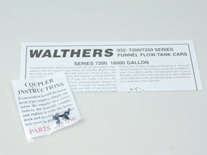 HO Scale Walthers #932-7222 UTLX Hubinger 16K Gal. Funnel Flow Tank Car #65685