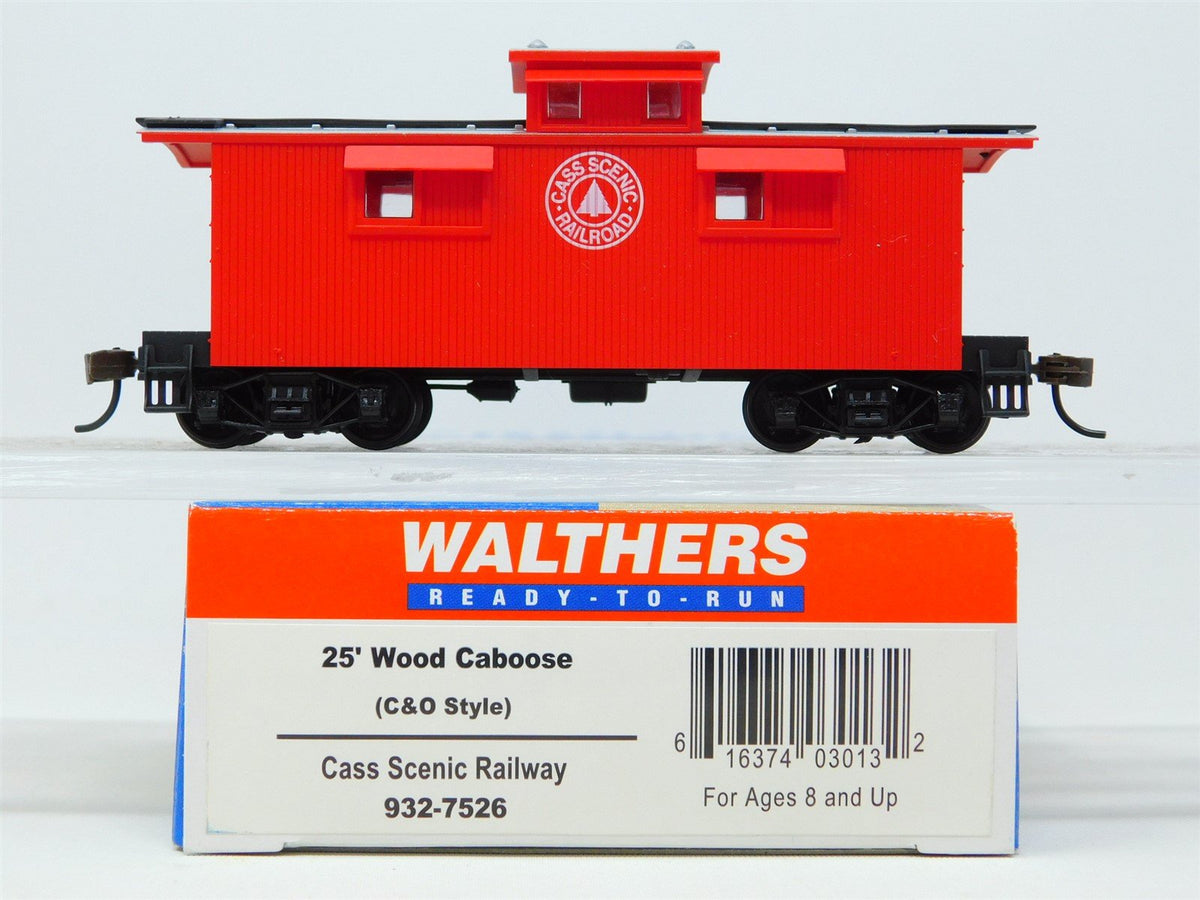 HO Scale Walthers 932-7526 Cass Scenic Railway (C&amp;O Style) 25&#39; Wood Caboose No #