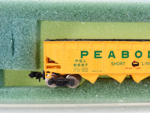 N Scale Con-Cor PSL Peabody Coal Company Short Line 60' 4-Bay Hopper #6687