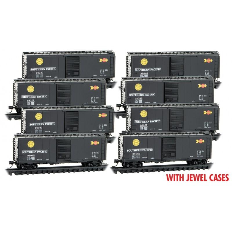 N Scale Micro-Trains MTL 98300827 SP "Overnight" 40' Box Car 8-Pack Set
