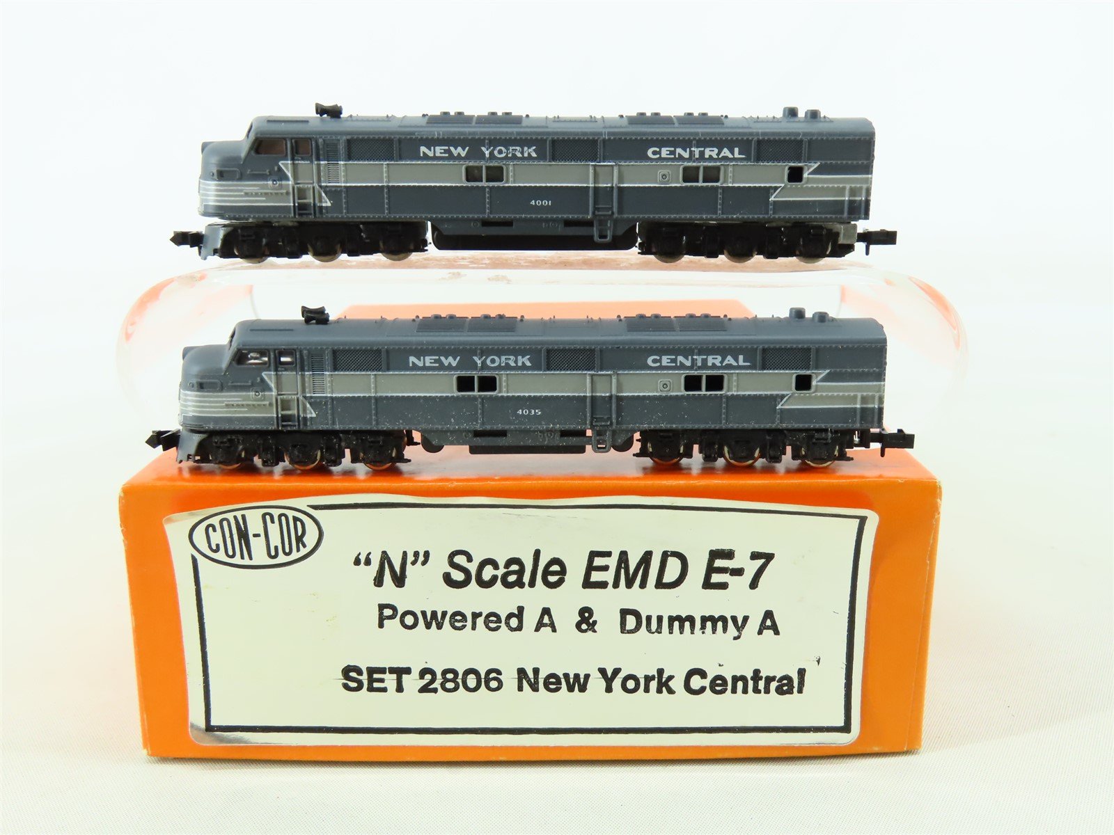 N Scale Con-Cor 2806 NYC New York Central EMD E7A/A Diesel Set #4001/4035